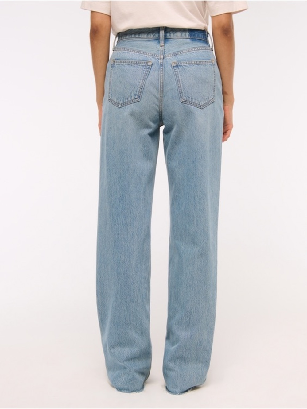 Abercrombie & Fitch Light Blue high rise loose 28 - Picture 4 of 11